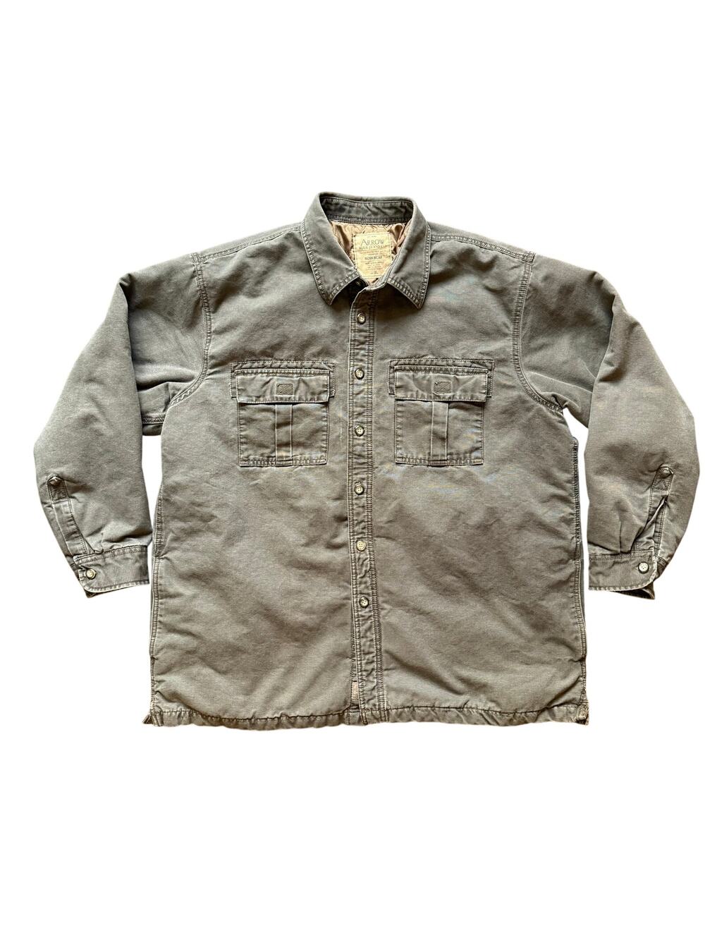 Arrow Workwear Chore Jacket Brown Cotton Barn Coat Quilted Casual Utility XL